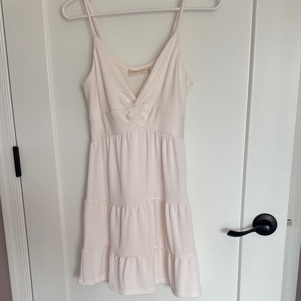 Ocean Drive Cream Ribbed Dress